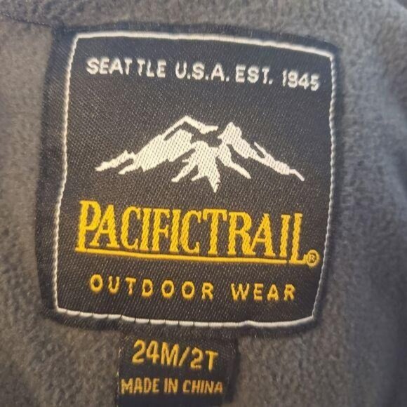 Pacific Trail Boys size 24Months 2T Blue & Gray Hooded Puffer Jacket winter warm - Picture 4 of 8